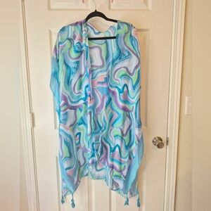 Do Everything in Love Multicolor Swirl Kimono